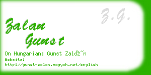 zalan gunst business card